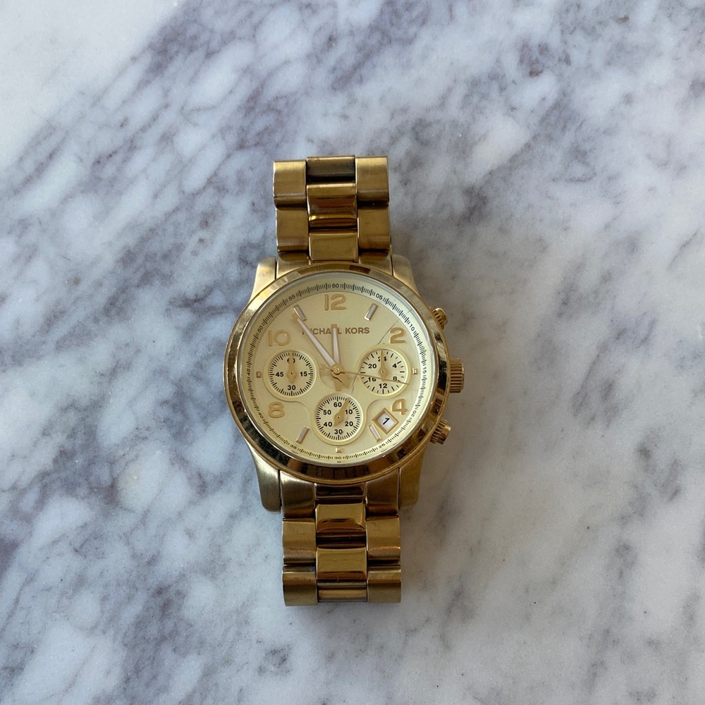 Michael Kors Gold-Tone Chronograph Watch